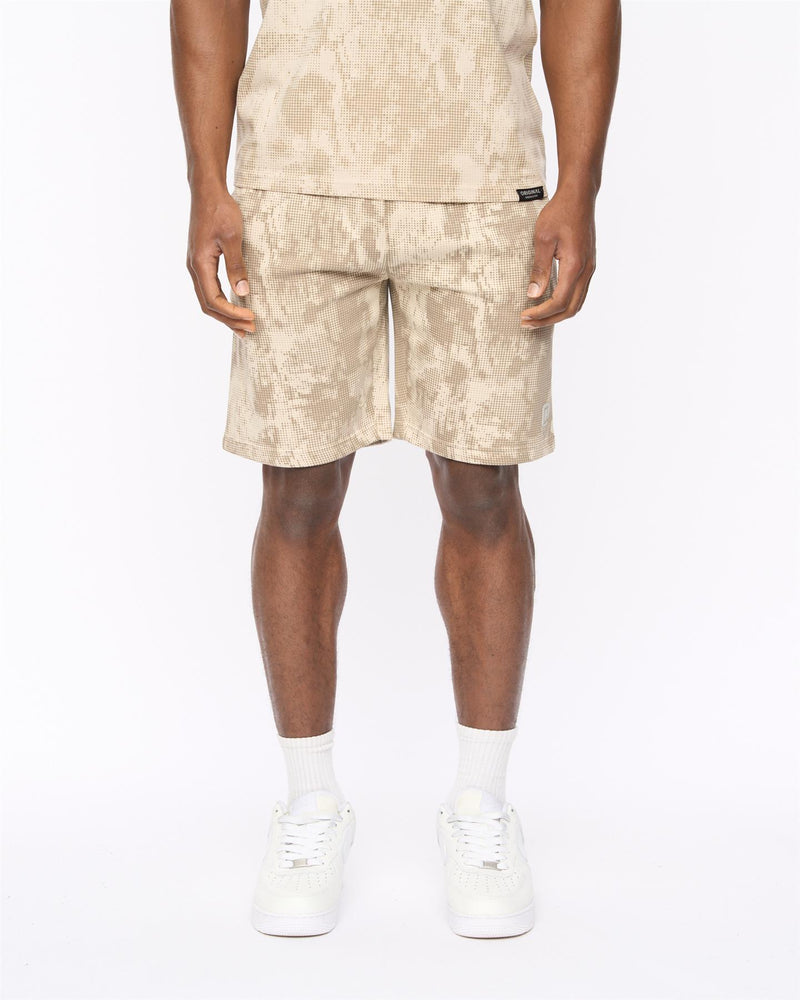 Bardon Camo Jog Shorts Light Stone