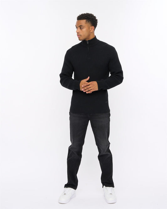 Havaline 1/4 Zip Knit Black