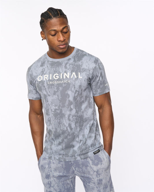 Bardon Camo T-Shirt Steel Blue