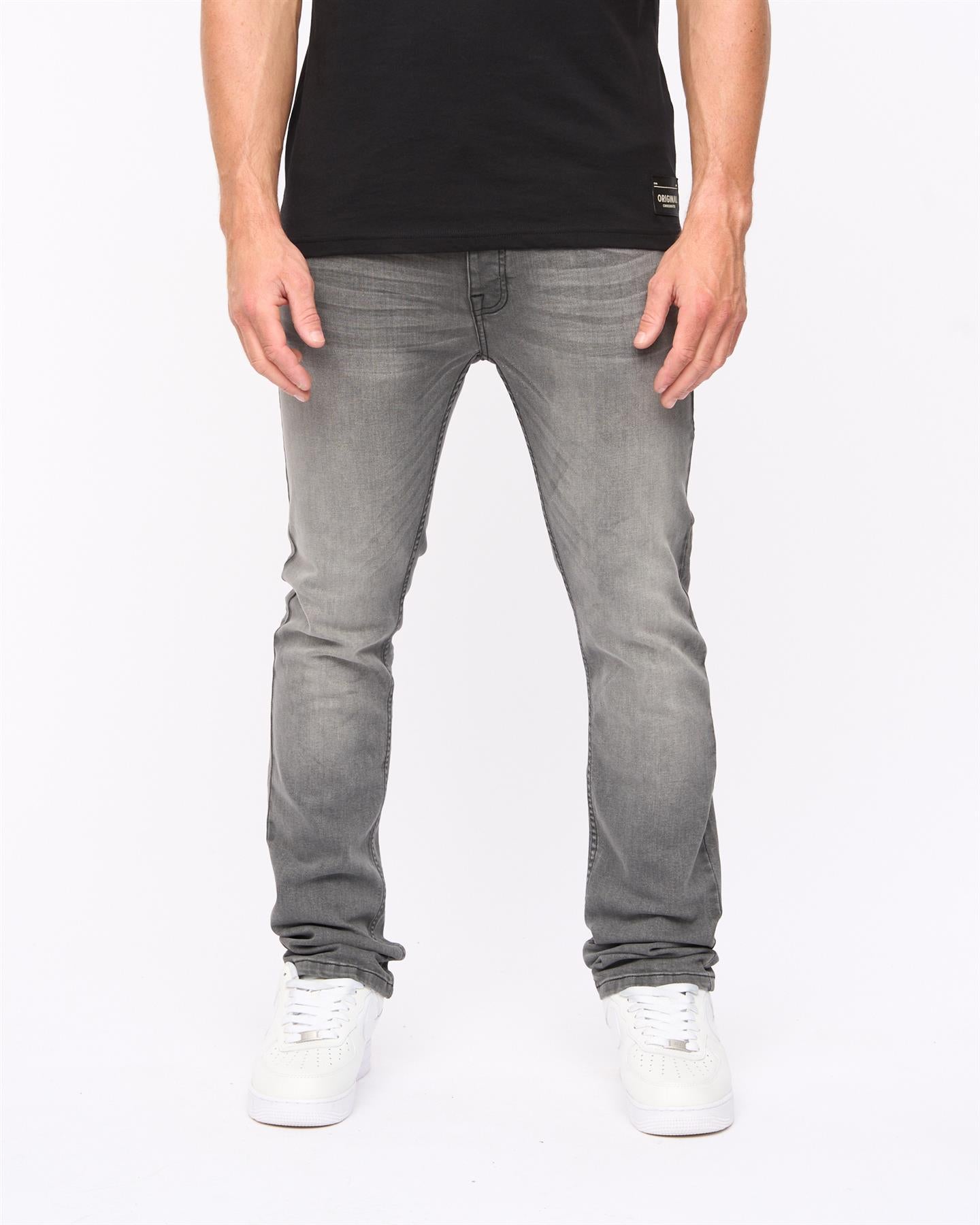 Malcolm Slim Fit Jeans Light Grey Wash
