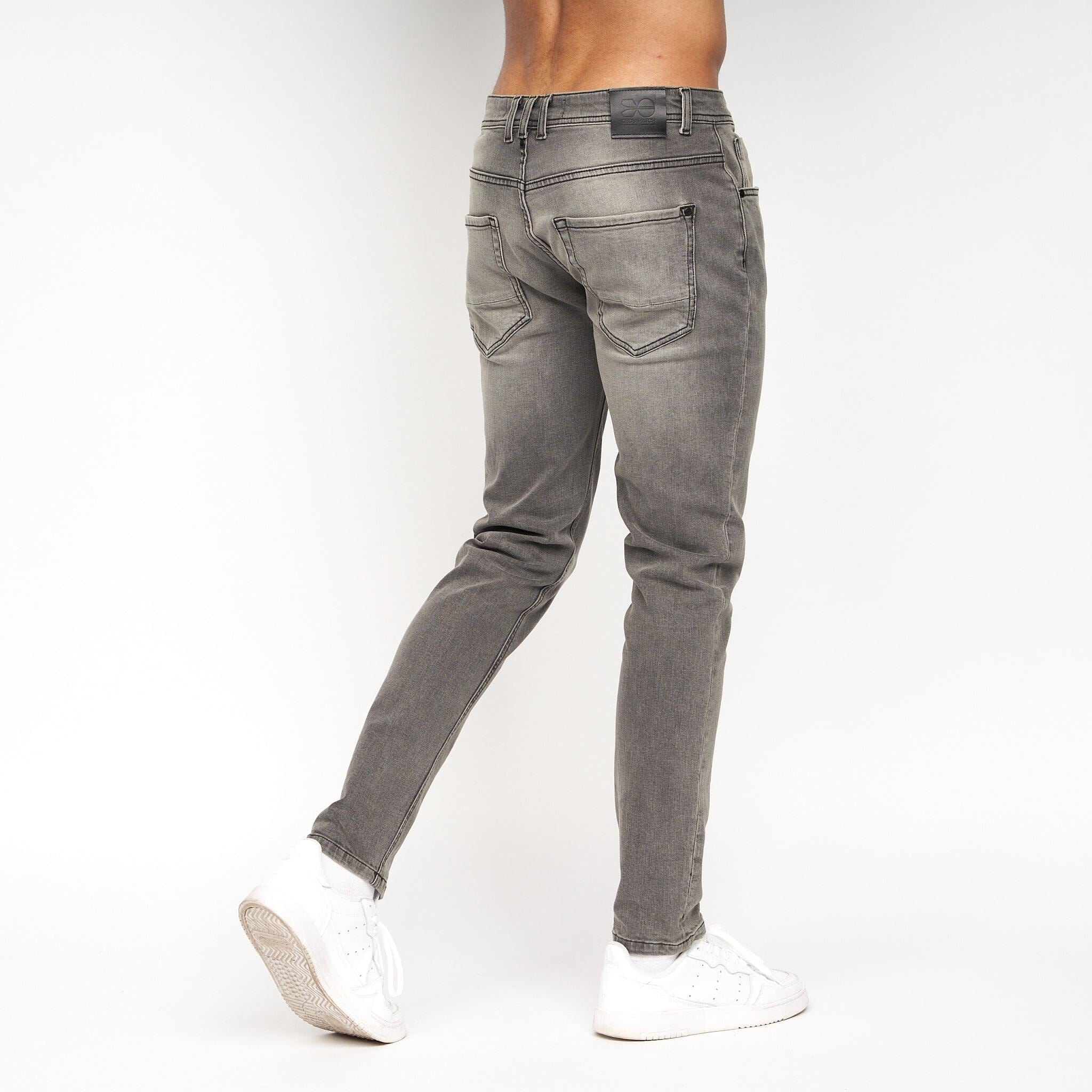 Sheldons Slim Fit Jeans Light Grey – Crosshatch - Main Image
