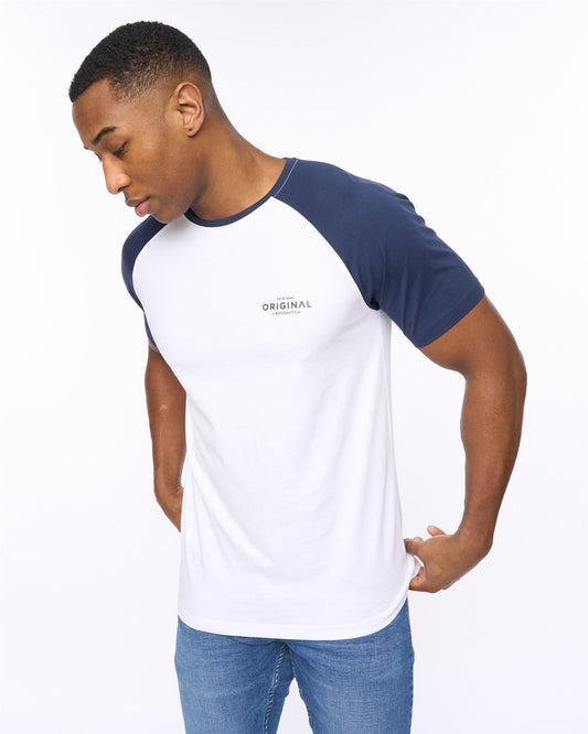 Meza T-Shirt White/Navy