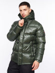 Crosswell High Shine Jacket Dark Olive
