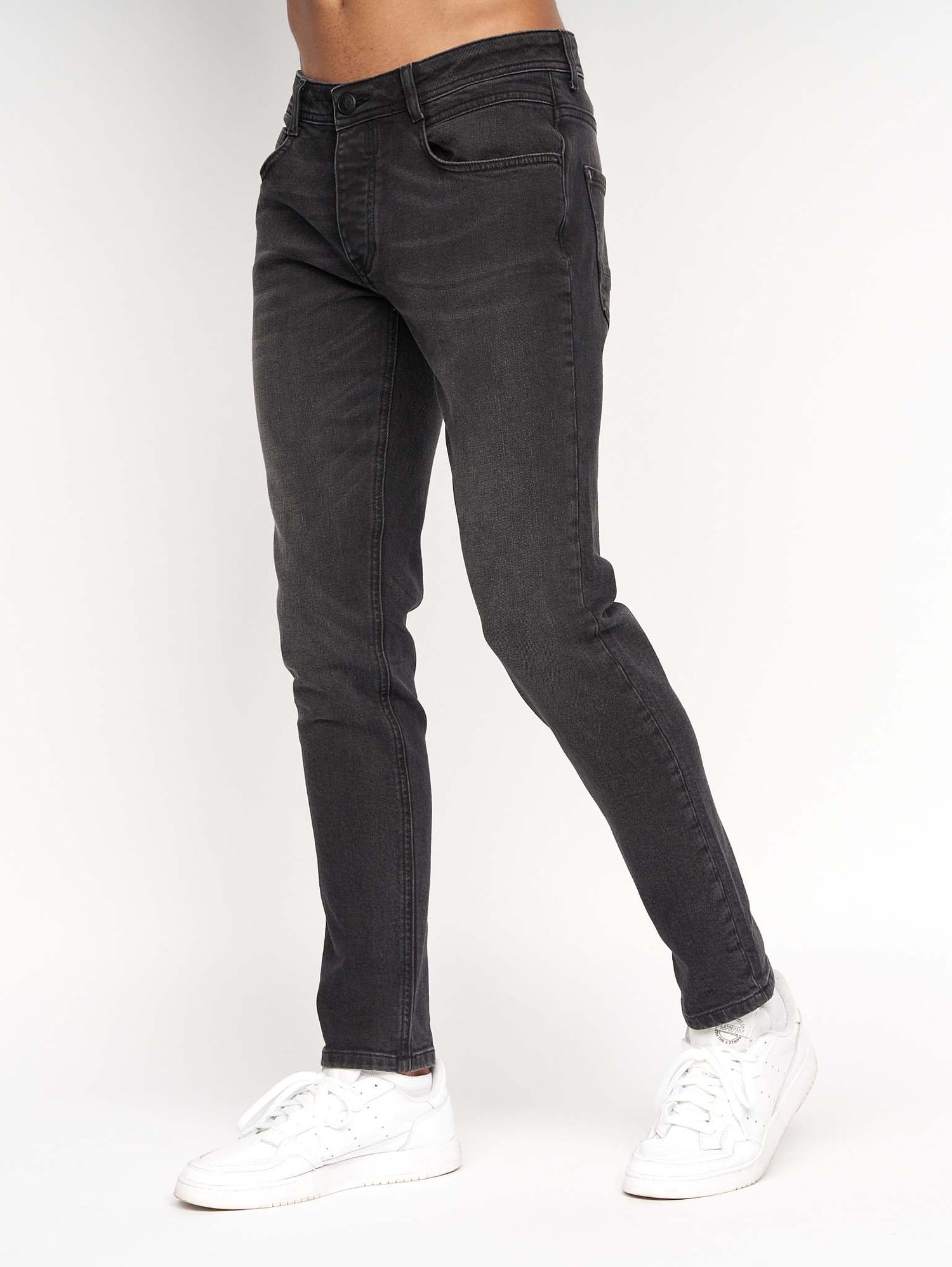 Mens Sheldons Slim Fit Jeans Black – Crosshatch