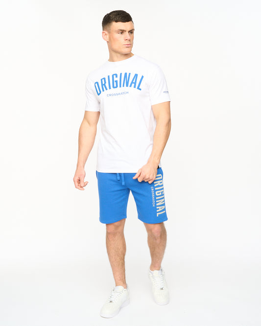 Kensby T-Shirt & Jog Short White / Royal Blue