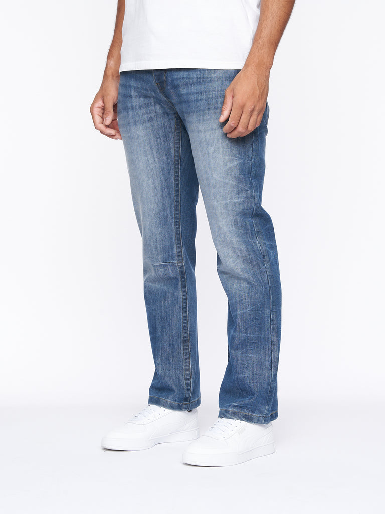 New Baltimore Belted Denim Jeans Mid Wash