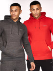 Traymax Hoodie 2pk Red/Charcoal