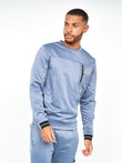 Catmoore Crew Tracktop Steel Blue