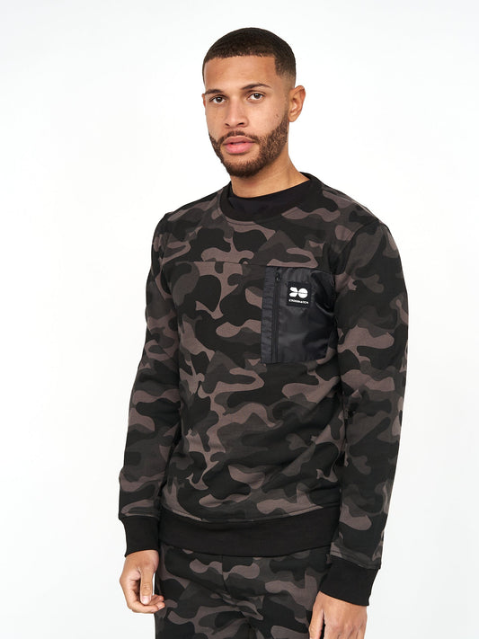 Velmax Crew Sweat Dark Camo