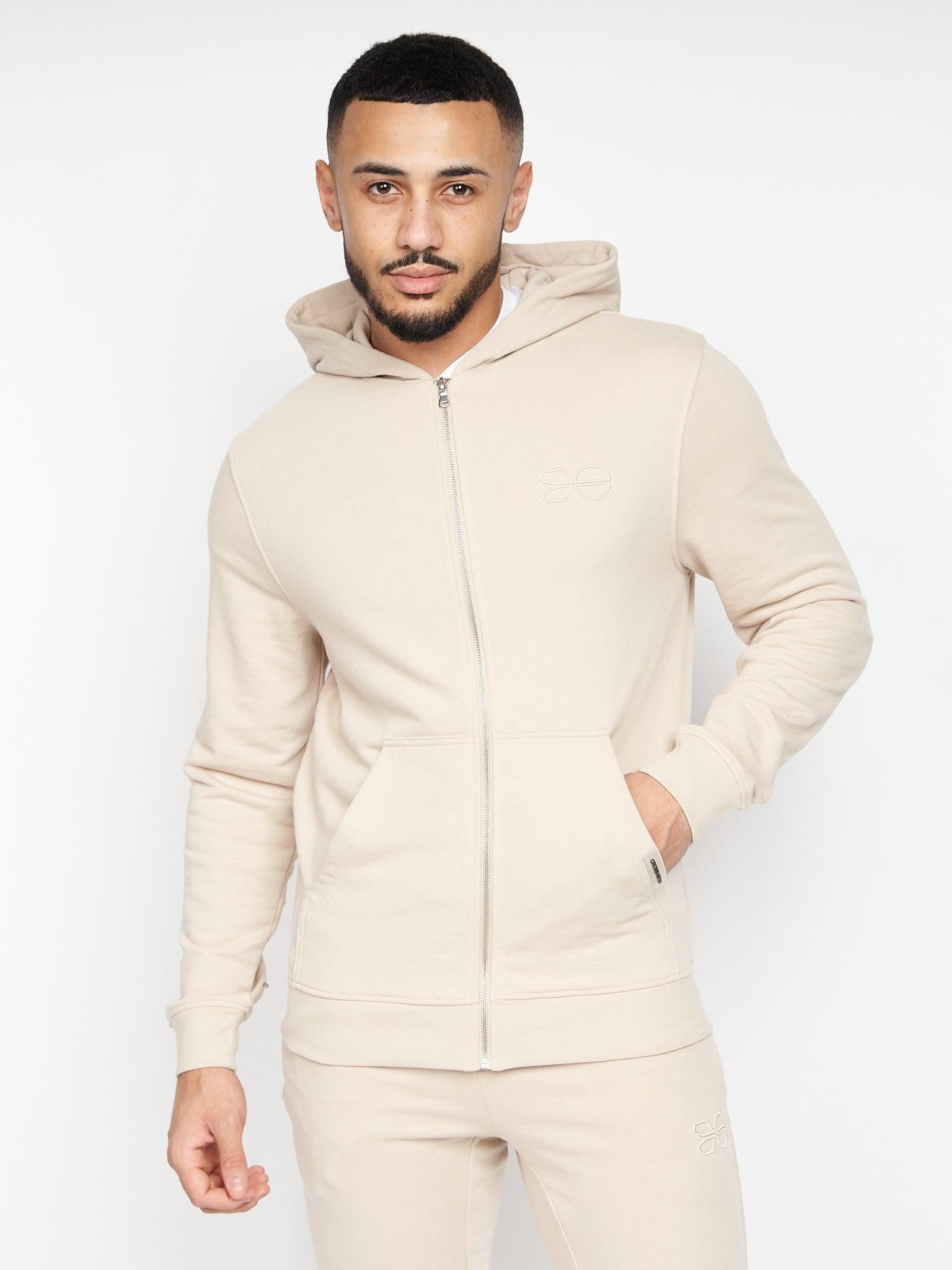 crosshatch Braxson Hoodie Stone