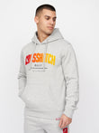 Flocked Hoodie Grey Marl