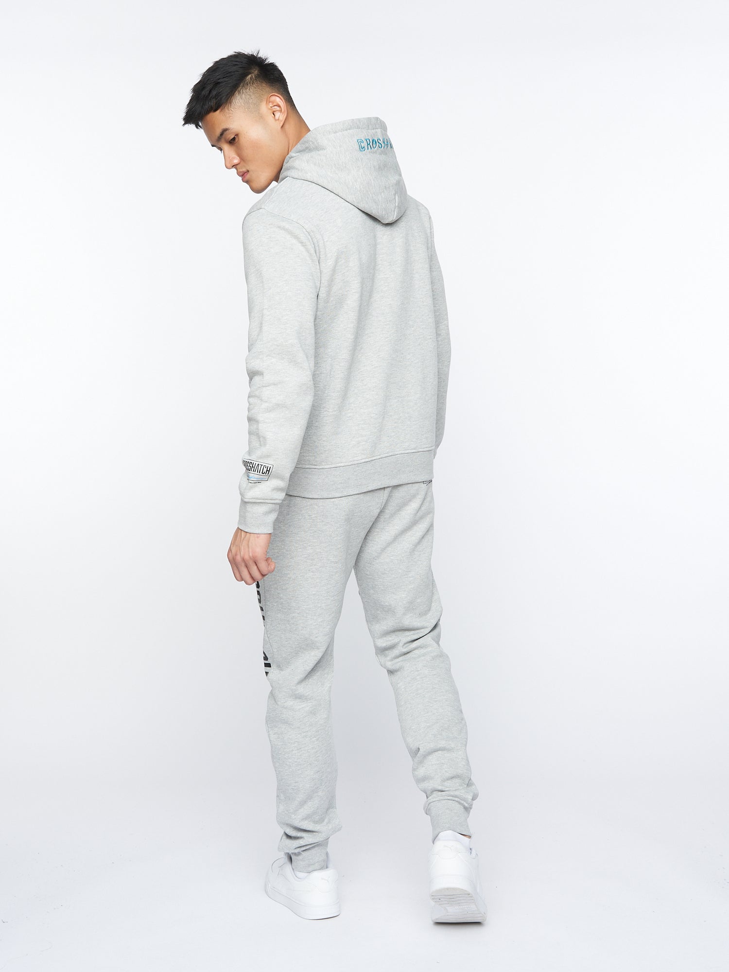 Gooch Hoodie Light Grey Marl Crosshatch