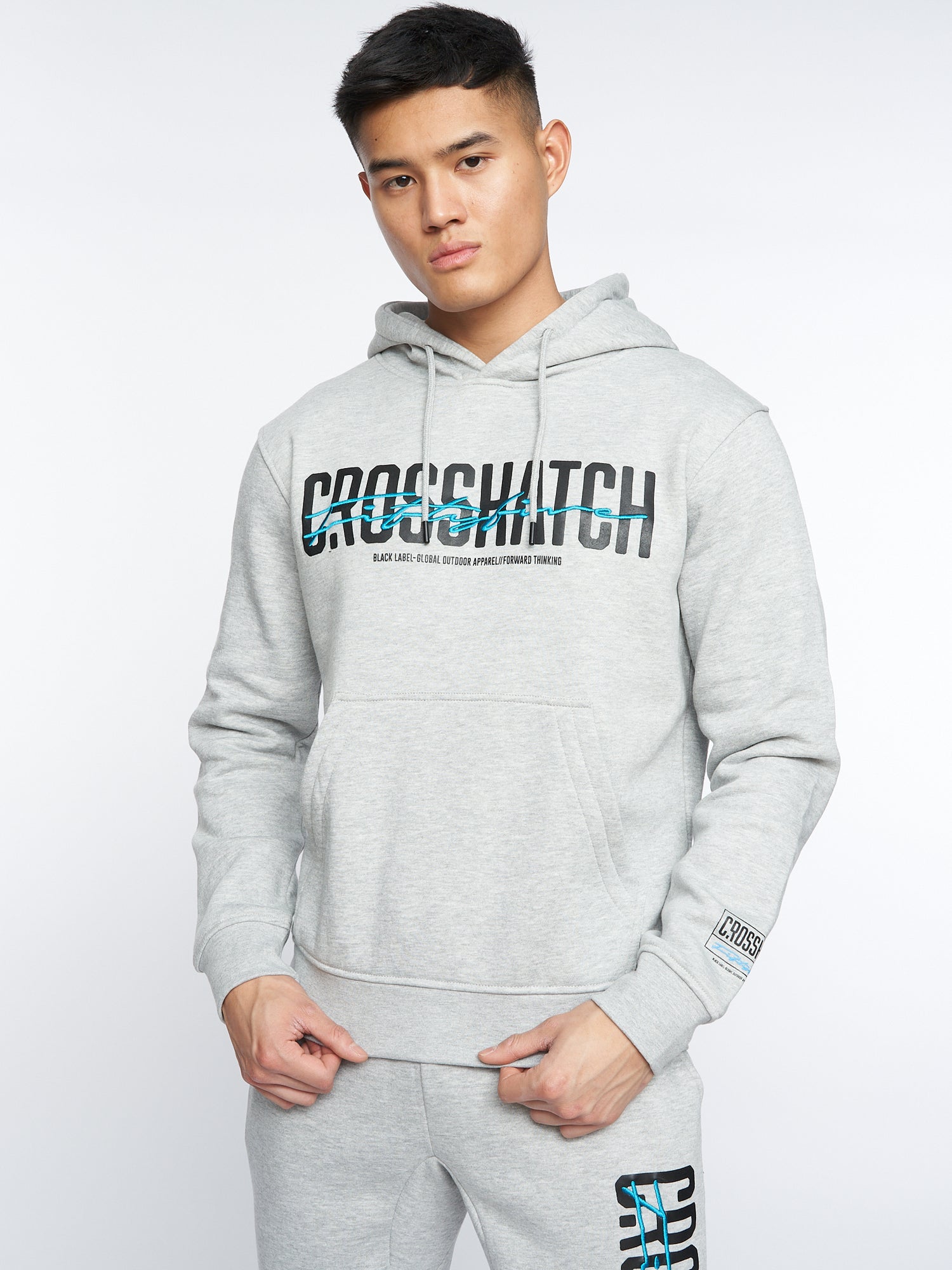 Gooch Hoodie Light Grey Marl Crosshatch