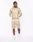 Bardon Camo Hoodie & Cargo Jog Short Light Stone