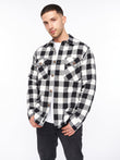 Demaro Check Lined Overshirt Black