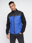 Presnell High Neck Gilet Blue