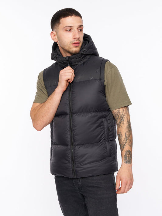 Chemerley Hooded Gilet Black