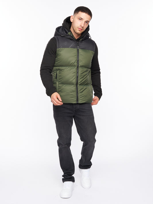 Chemerley Hooded Gilet Olive