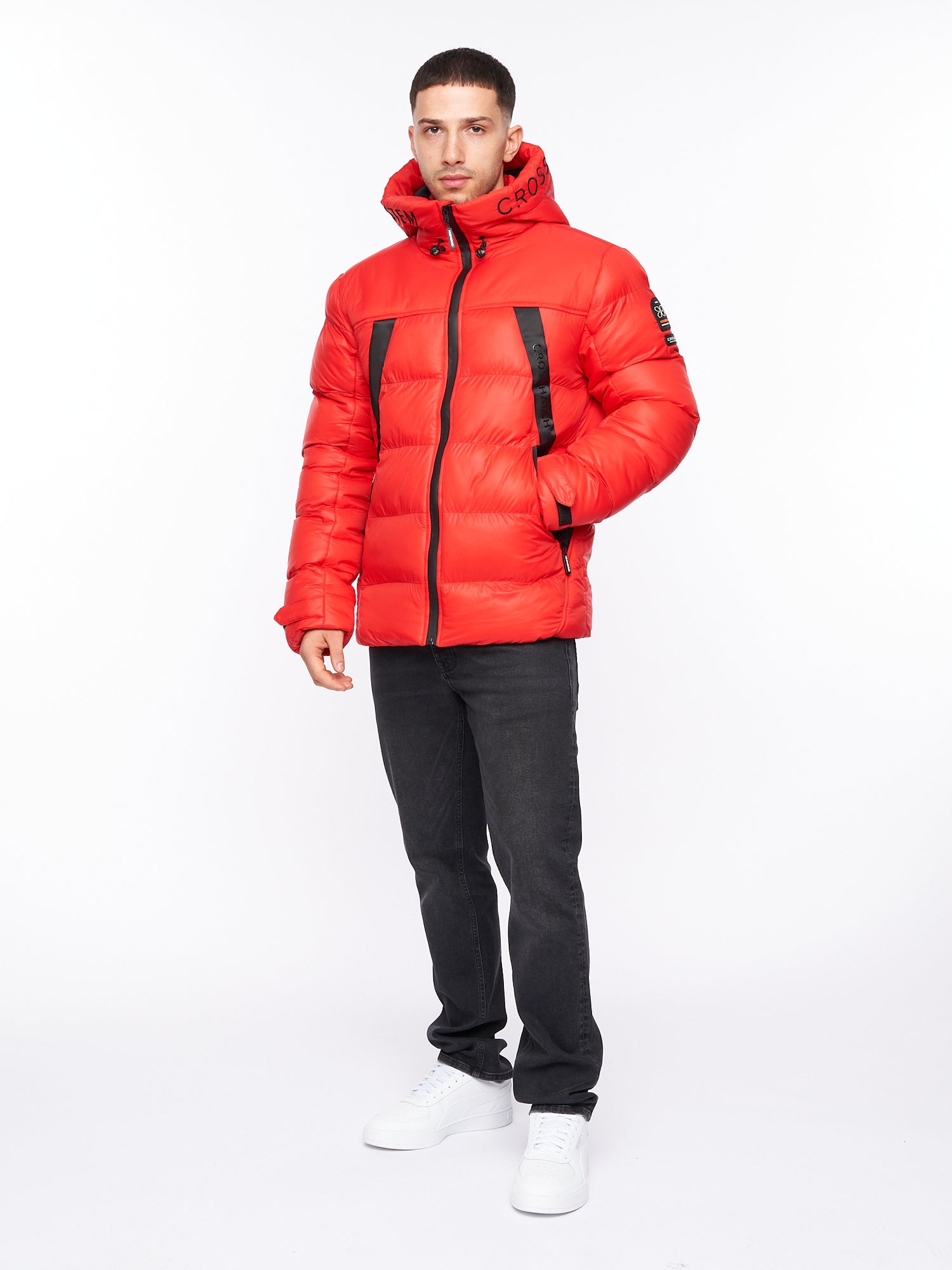 Mens Craystore Hooded Jacket Red – Crosshatch