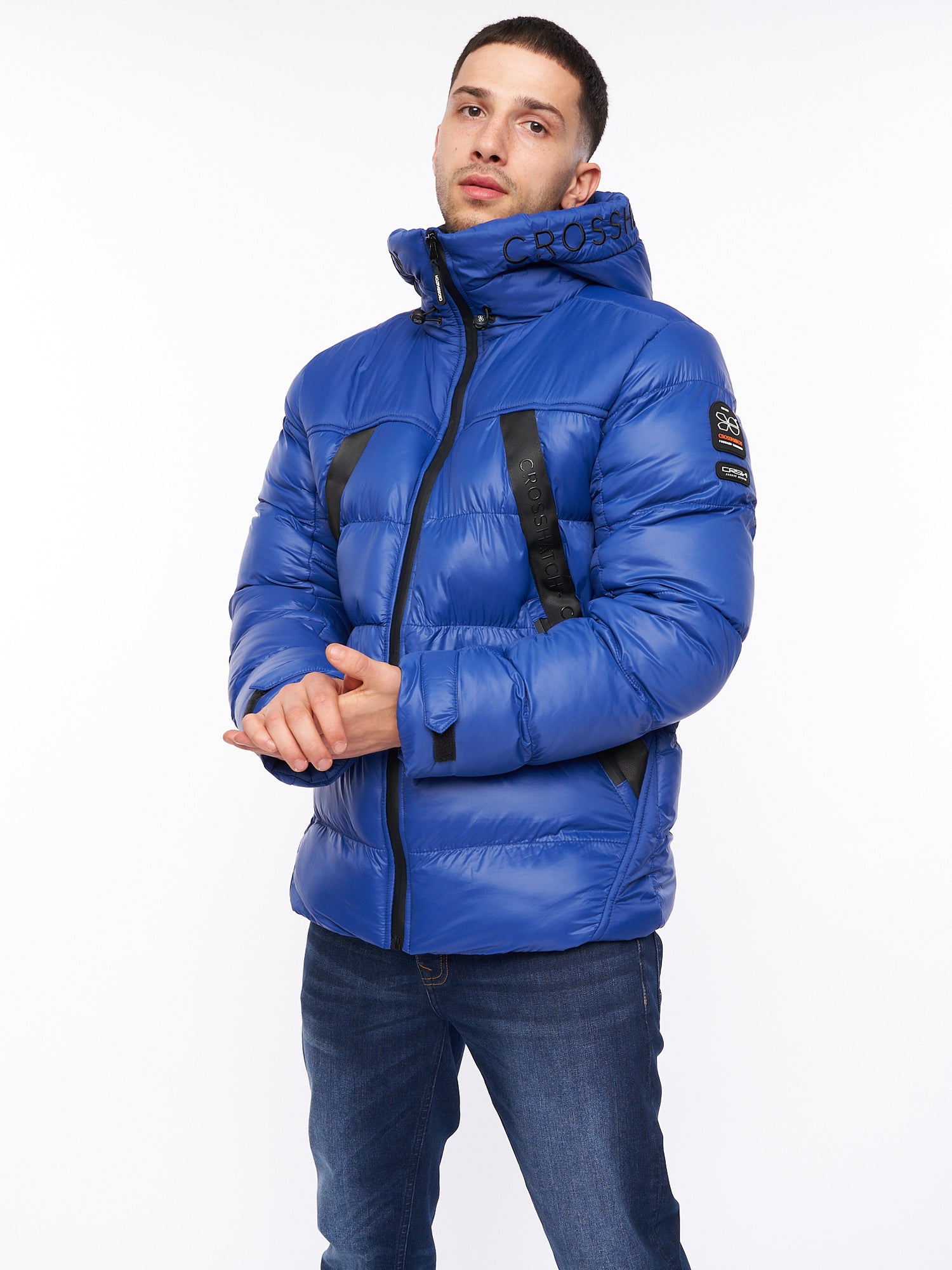 Mens Craystore Hooded Jacket Royal – Crosshatch