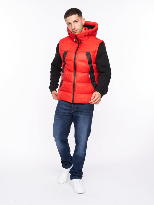 Craystore Hooded Gilet Red