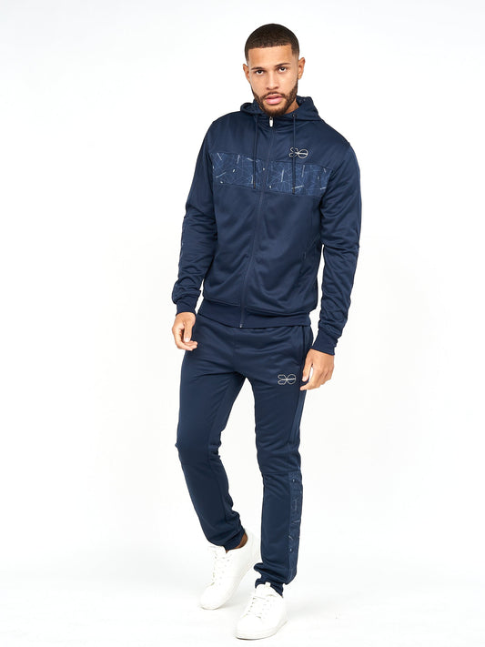 Pyramid Zip Thru Tracktop Navy