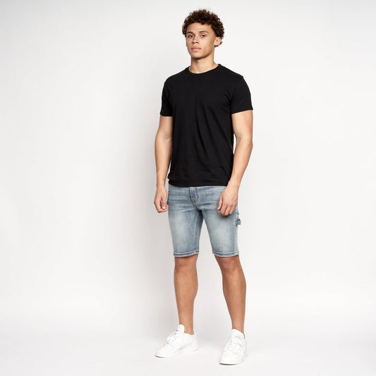 Carpenter Denim Shorts Vintage Blue Wash