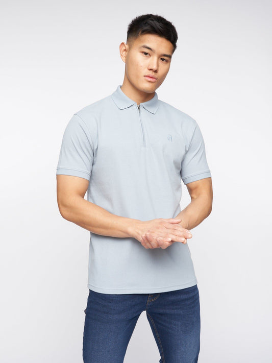 Telepart Zip Polo Dusty Blue