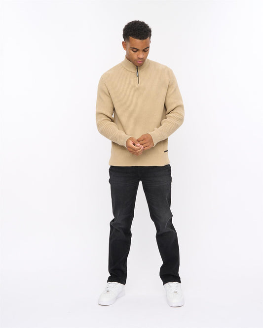 Havaline 1/4 Zip Knit Stone