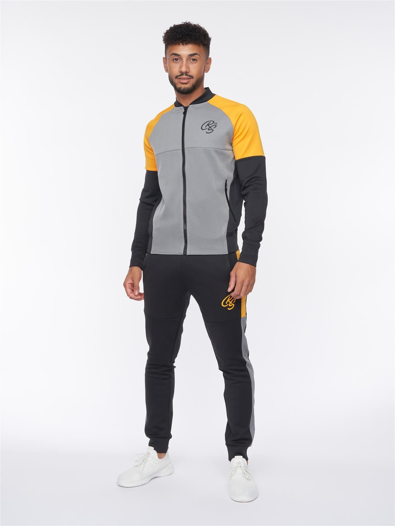 crosshatch Brayden Tracksuit Charcoal Marl