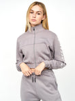 Ladies Milwalk Crop Zip Thru Hoodie Sleet