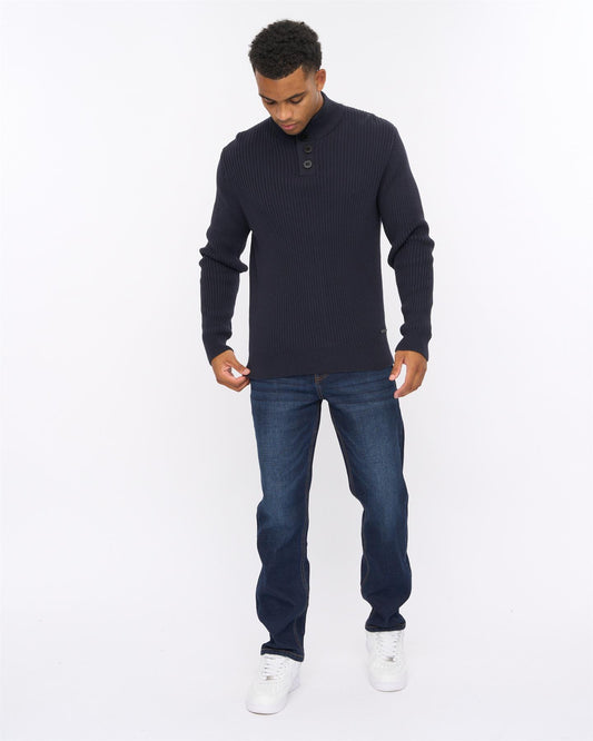 Wellburys Chunky Knit Navy
