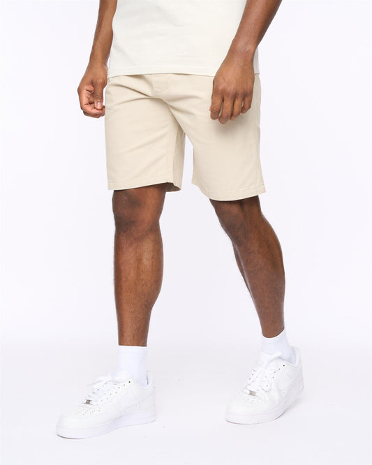 Blansmoore Elastic Waist Shorts Light Stone