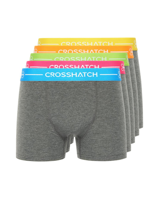 Astral Bright Boxers 5pk Charcoal Marl