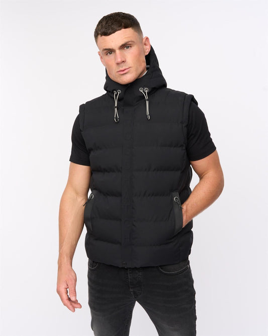 Kampleys Embossed Gilet Black
