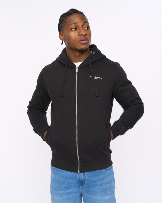 Allmoor Zip Thru Hoodie Black