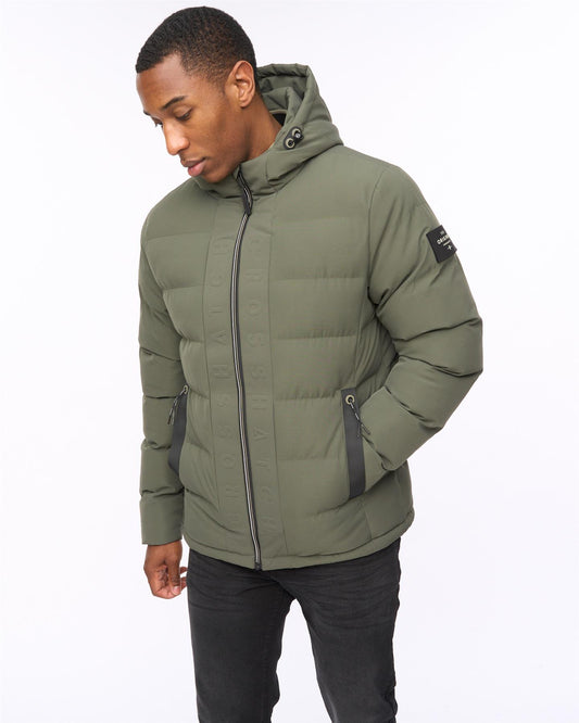 Kampnew Embossed Jacket Dark Olive