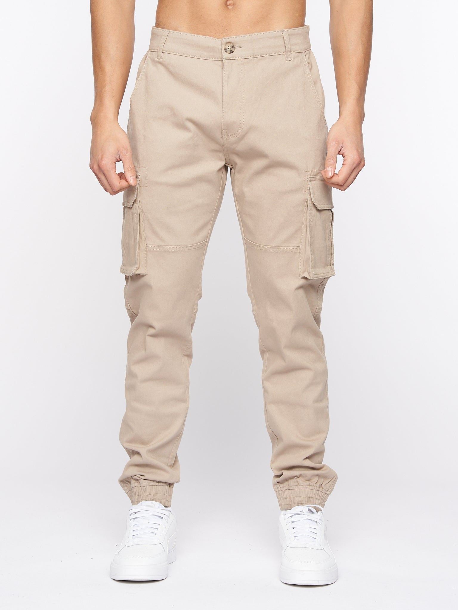 crosshatch Frentons Cargo Pants Stone