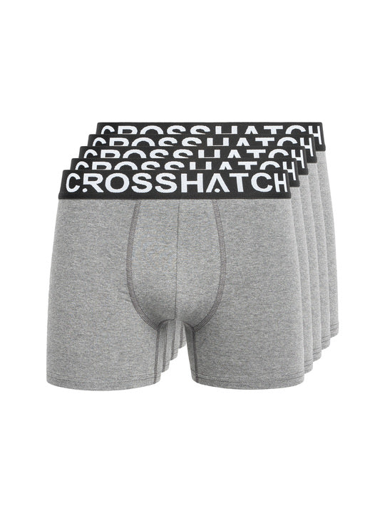 Mens Astral Boxers 5pk Charcoal Marl – Crosshatch
