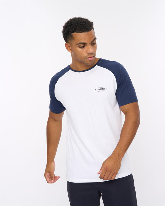 Meza T-Shirt White/Navy