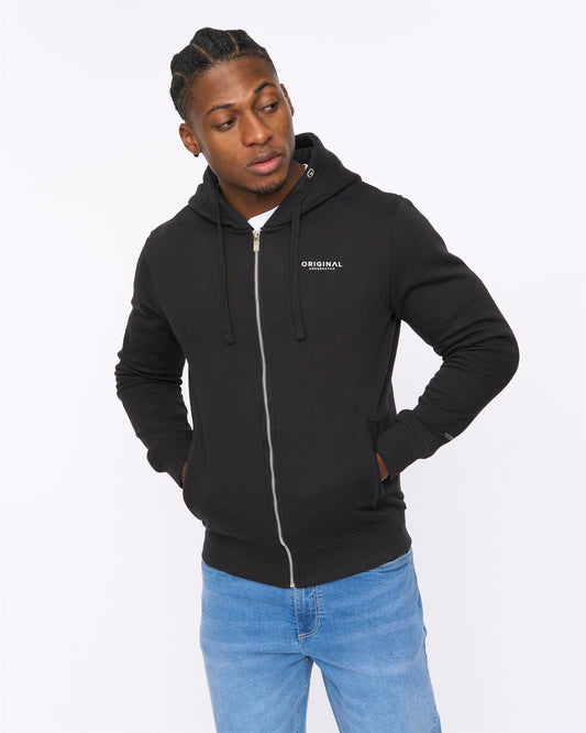 Allmoor Zip Thru Hoodie Black
