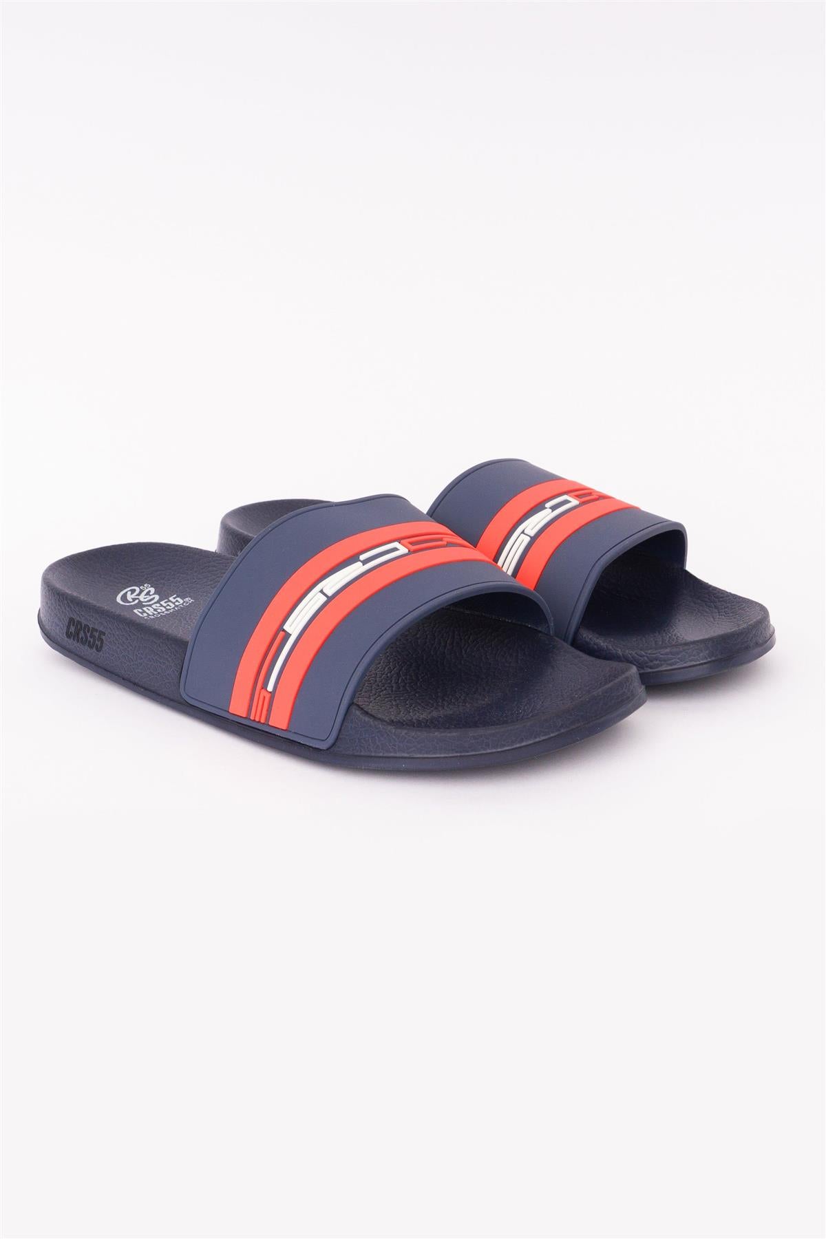 Mentella Sliders Navy Red