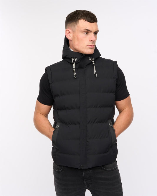 Kampleys Embossed Gilet Black