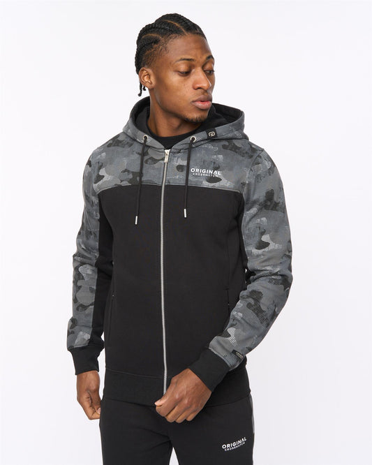 Branton Zip Thru Hoodie Black