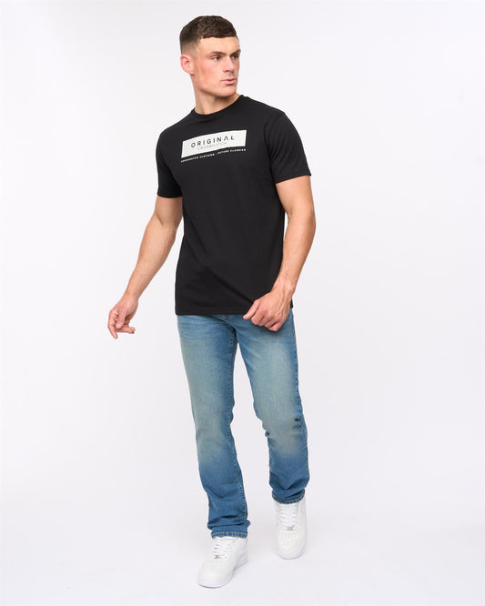 Farrowed Stretch Denim Jeans Stone Wash