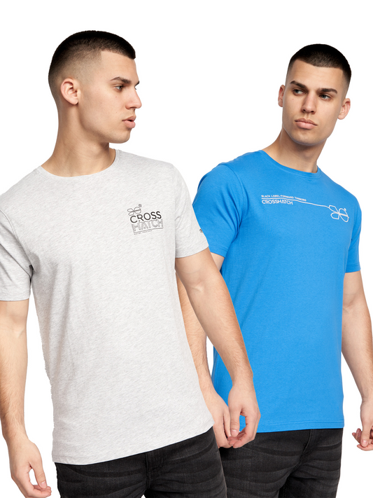 Pentan T-Shirt 2pk Blue/Grey