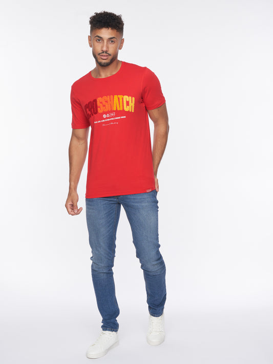 Flocked T-Shirt Red