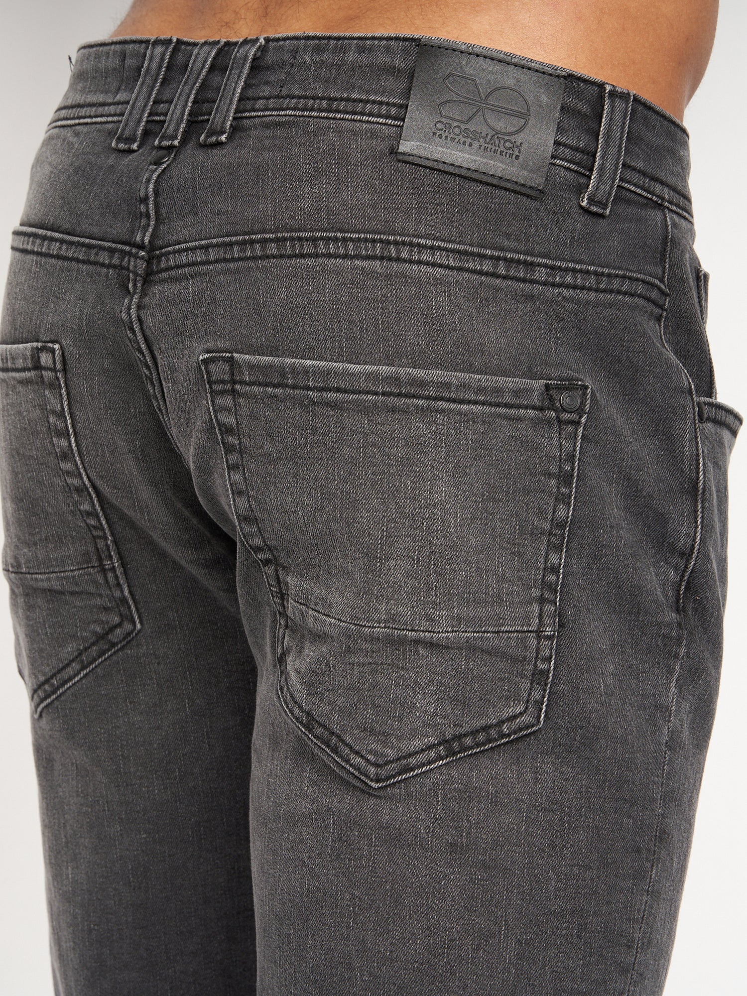 Mens Sheldons Slim Fit Jeans Dark Charcoal – Crosshatch