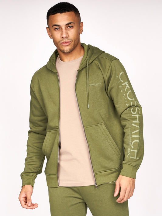 Hoodsmore Zip Thru Hoodie Olive