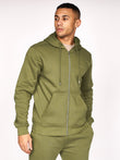 Hoodsmore Zip Thru Hoodie Olive